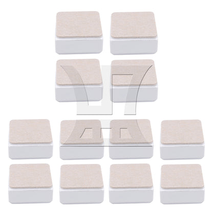 BQLZR 4 Pack White Carbon Steel Furniture Legs Sofa Feet Bed Table Riser 6x6x3cm