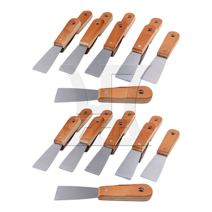 BQLZR Wooden Handle Stainless Steel Putty Heat-treated 1.5inch