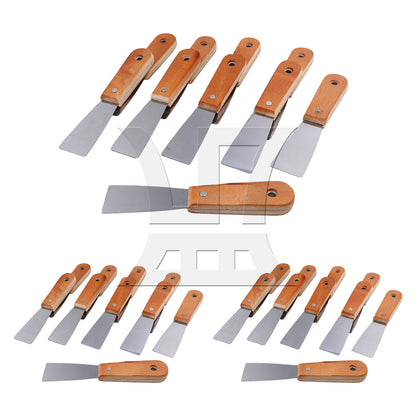 BQLZR Wooden Handle Stainless Steel Putty Heat-treated 1.5inch