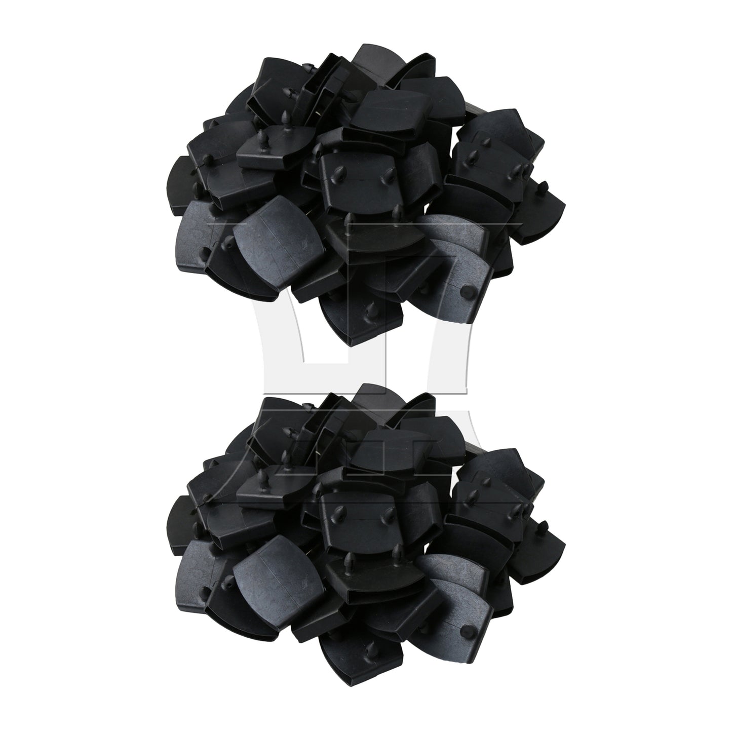 BQLZR Plastic Bed Cap Holder Double Head Length 5cm Black for Diy Handmade Beds