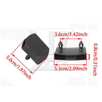BQLZR Plastic Bed Cap Holder Double Head Length 5cm Black for Diy Handmade Beds
