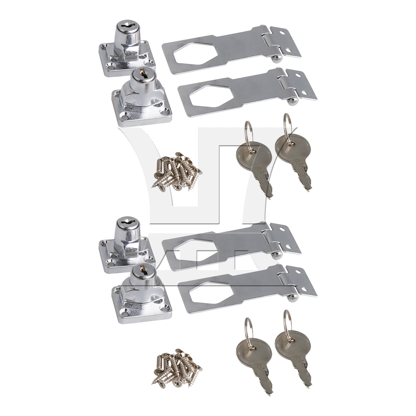 BQLZR 3" Security Hasp Staple Keyed Lock w/Alike Key for Home Hardware