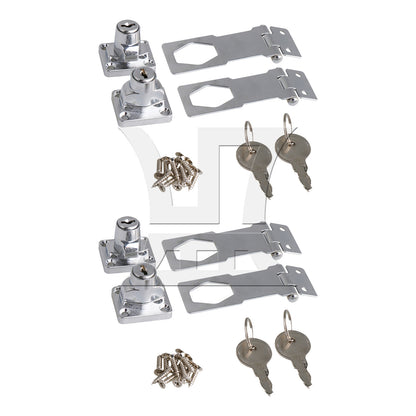 BQLZR 3" Security Hasp Staple Keyed Lock w/Alike Key for Home Hardware