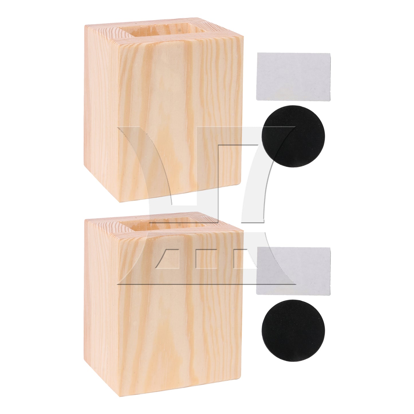BQLZR 4x2.5CM Closed Hole Wood Furniture Lifter Bed Sofa Table Riser Add 5cm