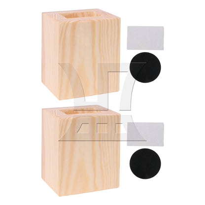 BQLZR 4x2.5CM Closed Hole Wood Furniture Lifter Bed Sofa Table Riser Add 5cm