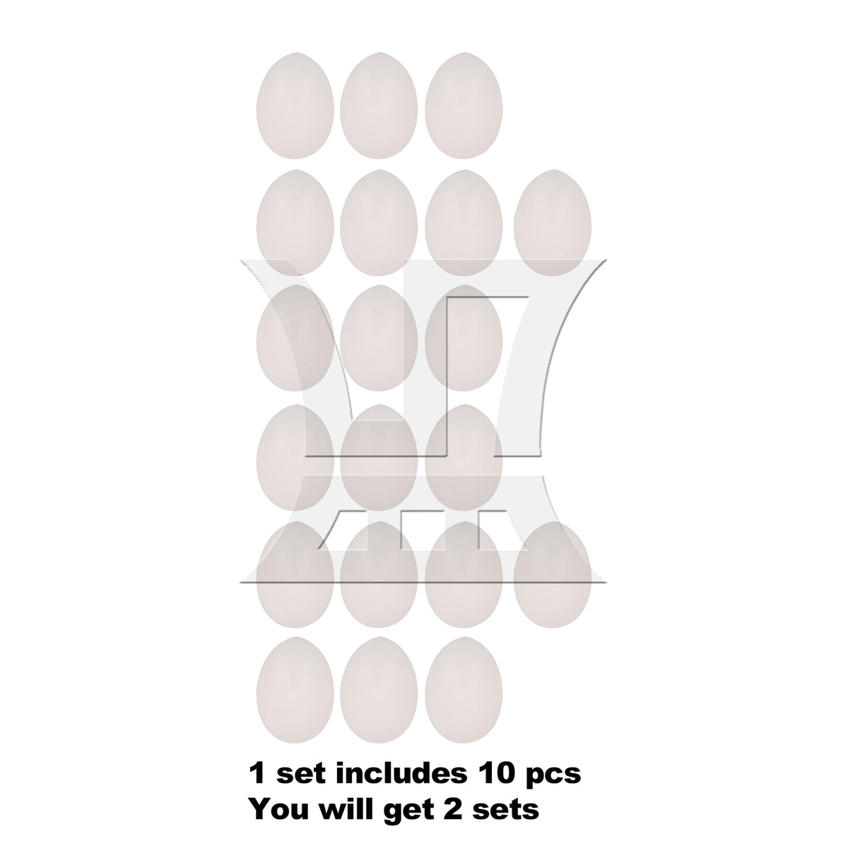 BQLZR  Smooth Dove Solid Plastic Eggs Fake Dummy Eggs White