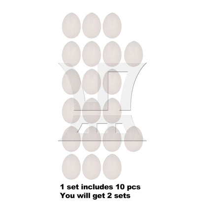 BQLZR  Smooth Dove Solid Plastic Eggs Fake Dummy Eggs White