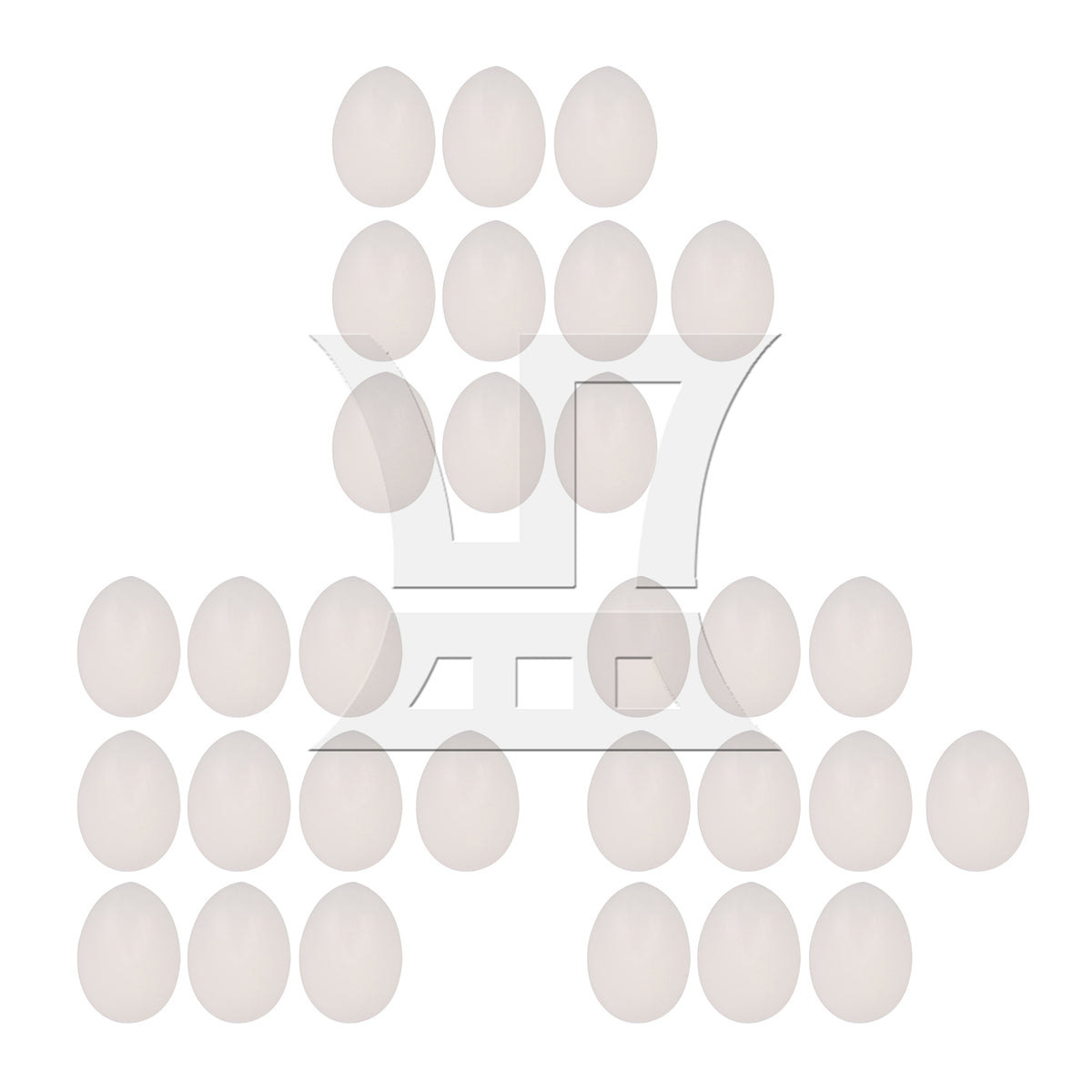 BQLZR  Smooth Dove Solid Plastic Eggs Fake Dummy Eggs White