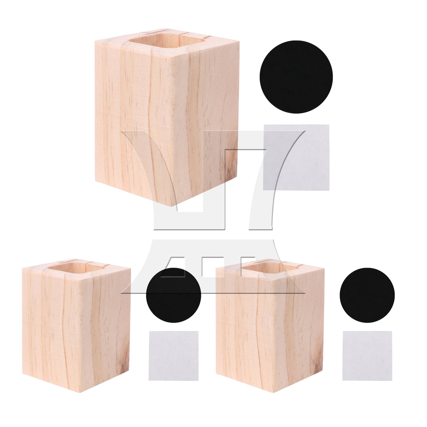 BQLZR  Closed Square Hole Wood Furniture Lifter Bed Table Riser Add 5cm