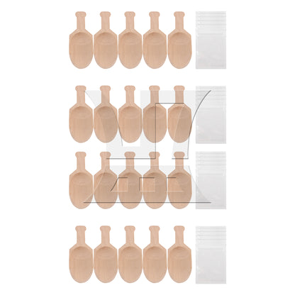 BQLZR BQLZR 3Inch Mini Beech Wooden Scoops Spoon Sugar Salt Flour Coffee Tool