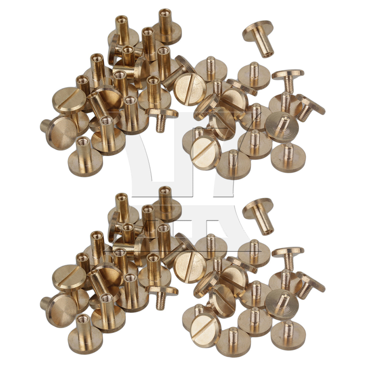 BQLZR 10x4x6mm Flat Binding Screws Posts Brass Scrapbooking Rivets