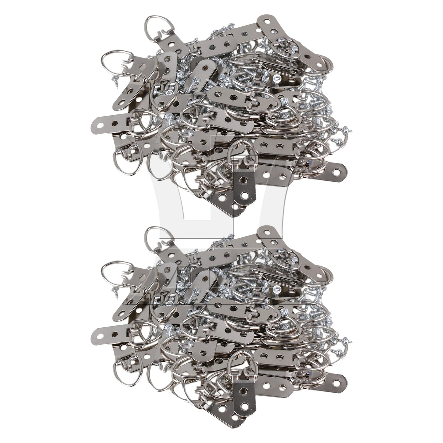 BQLZR 50 x Iron D Ring Mirror Photo Picture Frame Hooks BQLZR Hanger w/ Screws 55x22mm