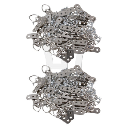BQLZR 50 x Iron D Ring Mirror Photo Picture Frame Hooks BQLZR Hanger w/ Screws 55x22mm