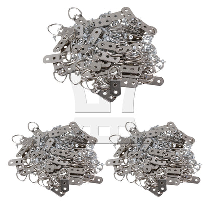 BQLZR 50 x Iron D Ring Mirror Photo Picture Frame Hooks BQLZR Hanger w/ Screws 55x22mm