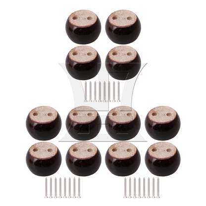 BQLZR Red Brown Eucalyptus-Wood Furniture Feet 100kg Bearing Weight Lifter 8x5cm