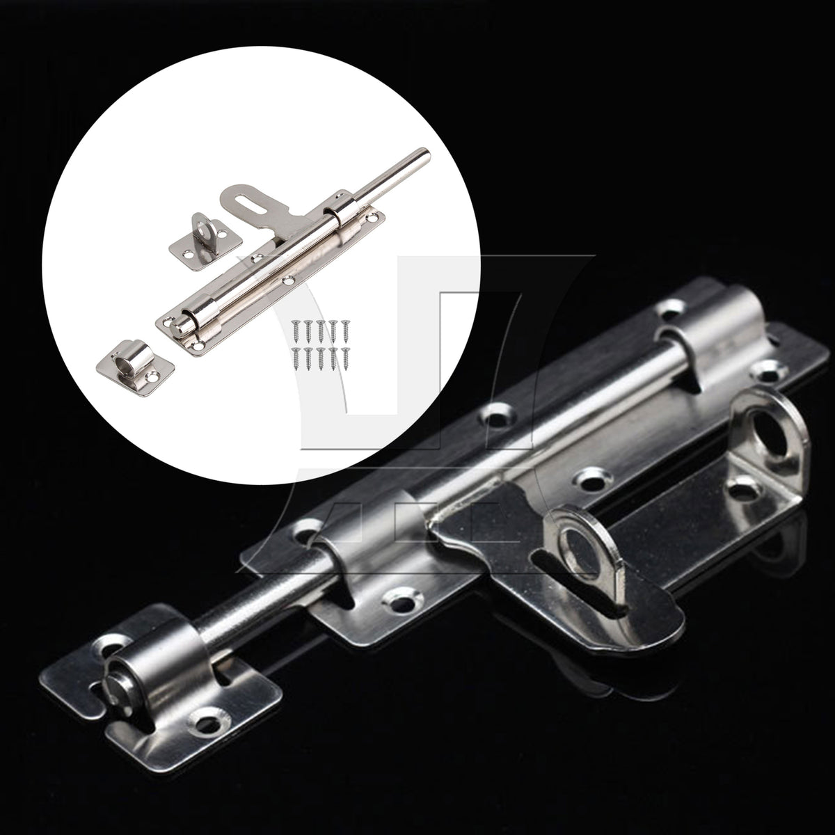 BQLZR 2 sets of stainless steel padlockable locking pins 8 inches