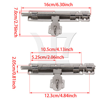 BQLZR 2 sets of stainless steel padlockable locking pins 8 inches