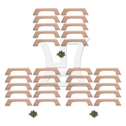BQLZR Beech-Wood Drawer Pulls with Screw Hole Distance 96mm for Cabinet