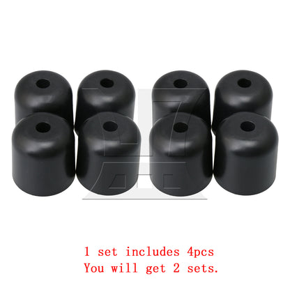 BQLZR Black 60mm Dia 13mm Hole Dia Round Furniture Feet for Sofa Bed Table Leg