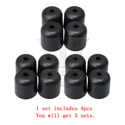 BQLZR Black 60mm Dia 13mm Hole Dia Round Furniture Feet for Sofa Bed Table Leg