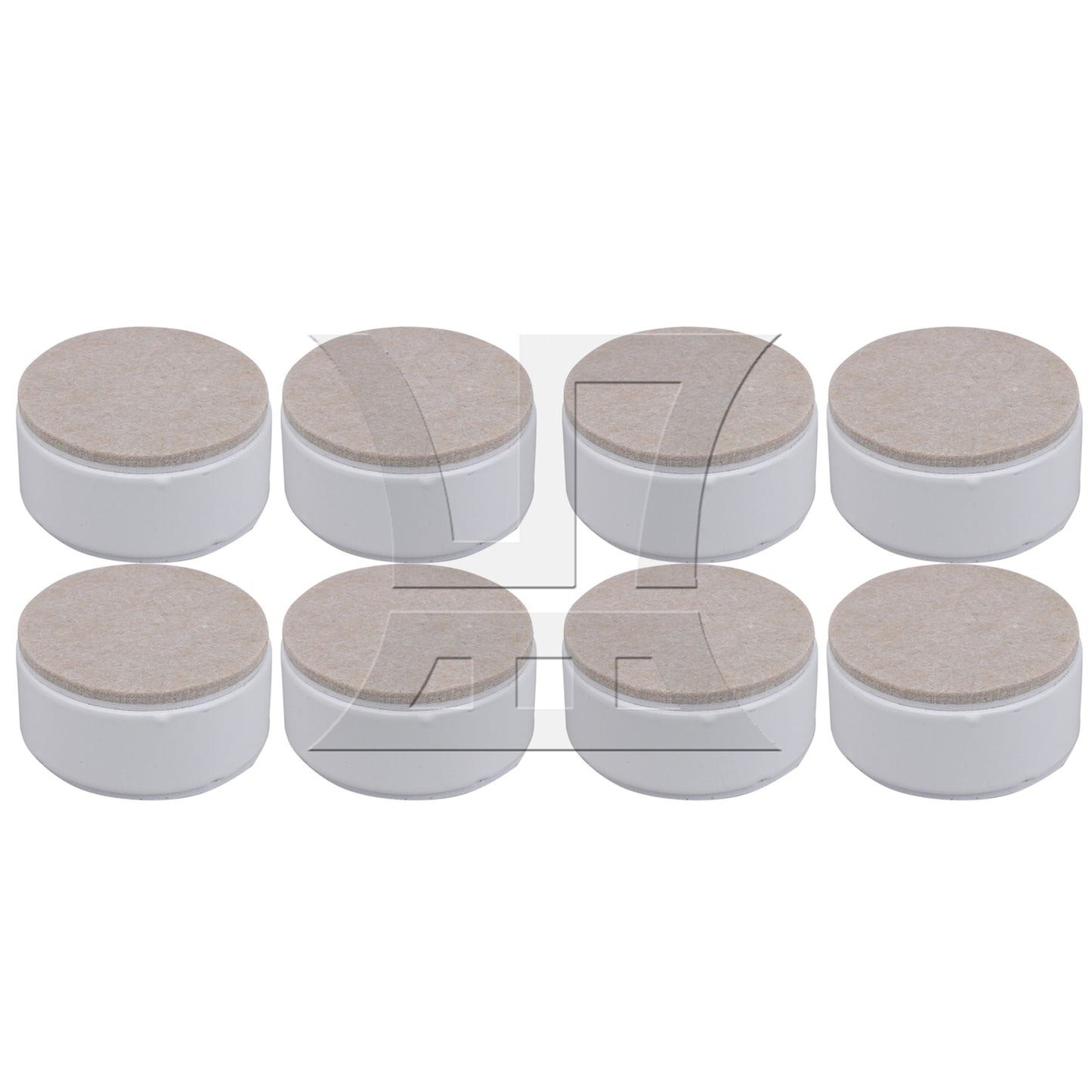 BQLZR White Round Carbon Steel Furniture Legs Sofa Feet Bed Table Riser 60x30mm