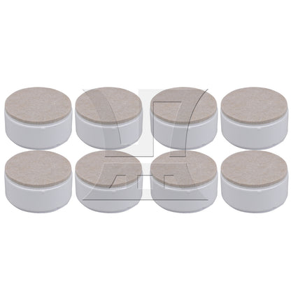 BQLZR White Round Carbon Steel Furniture Legs Sofa Feet Bed Table Riser 60x30mm