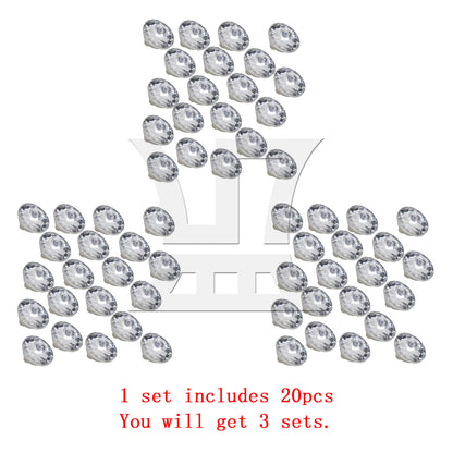 BQLZR 14mm DIY Rhinestone Sew On Upholstery Crystal Sofa Headboard Buttons 20pcs Dia
