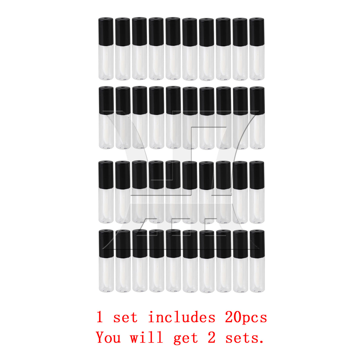 BQLZR Lip Gloss Tube 1.2ml Black for Beginners to Practice Daily Use