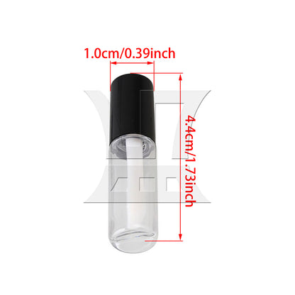 BQLZR Lip Gloss Tube 1.2ml Black for Beginners to Practice Daily Use