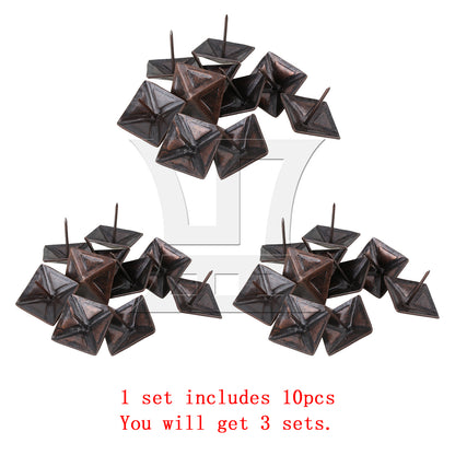 BQLZR Red Bronze Furniture Decorative Nails Upholstery Tacks Square Studs