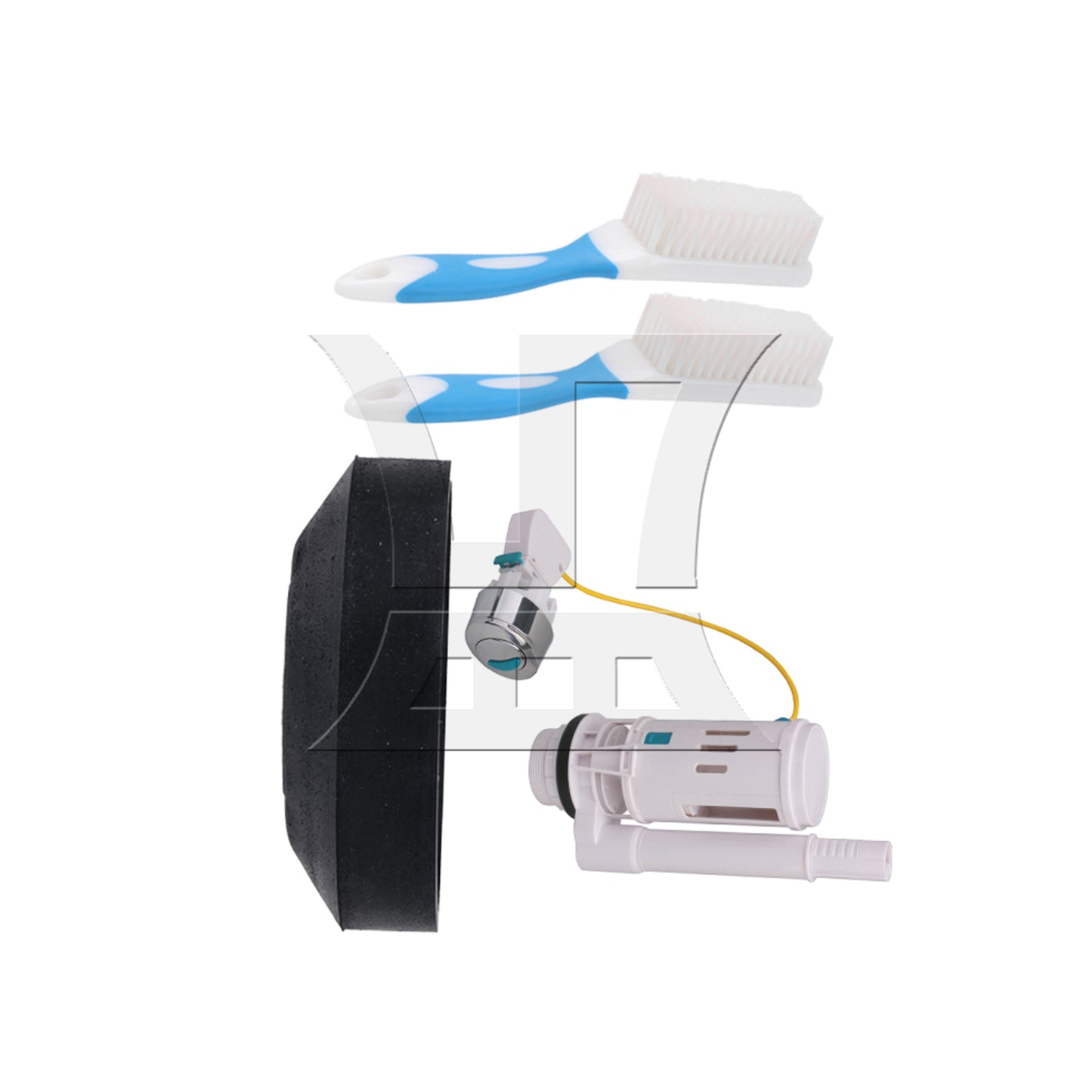BQLZR Toilet Cistern Push Button Flush Valve for 2.36-2.95Inch Drainage