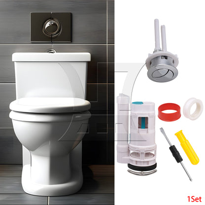 BQLZR Toilet Push Button Dual Flushing 38 mm Diameter with Adjustable Rod