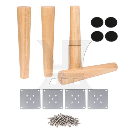 BQLZR 4pcs Solid Wood Furniture Leg 30 x 6 x 3.5 cm for Shoe Cabinet Foot Sideboard Foot