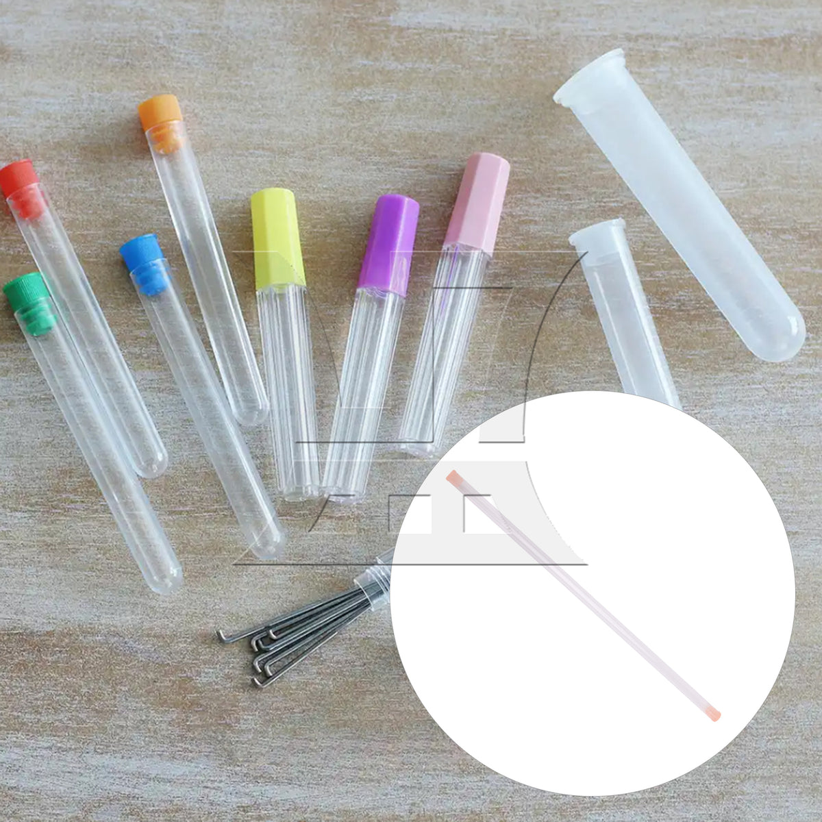 BQLZR 1 Set Of 2-Piece Sewing Storage Tubes, Good Sealing, Used To Store Beads