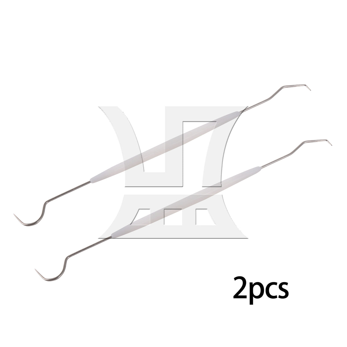 BQLZR Stainless Steel Double End Crochet Hook White for Home Making Daily Small Items