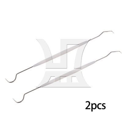 BQLZR Stainless Steel Double End Crochet Hook White for Home Making Daily Small Items