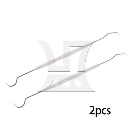 BQLZR Stainless Steel Double End Crochet Hook White for Home Making Daily Small Items