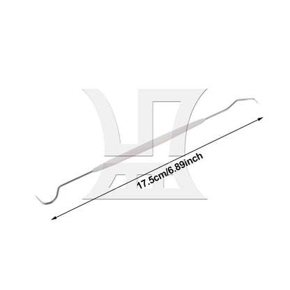 BQLZR Stainless Steel Double End Crochet Hook White for Home Making Daily Small Items