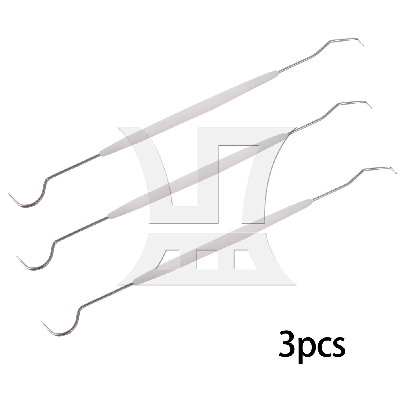 BQLZR Stainless Steel Double End Crochet Hook White for Home Making Daily Small Items