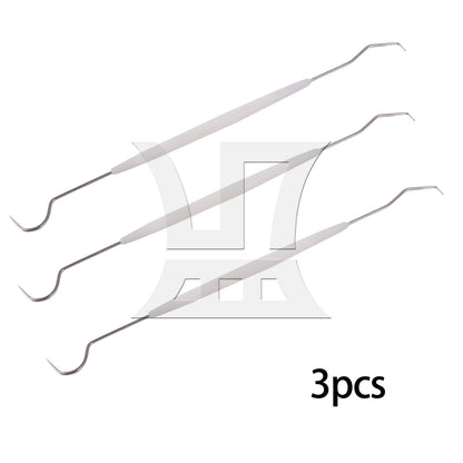 BQLZR Stainless Steel Double End Crochet Hook White for Home Making Daily Small Items