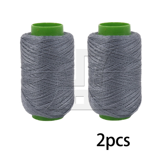 BQLZR 2pcs Polyester Sewing Thread, Gray, 300 Meters, Suitable for Shoes and Hats
