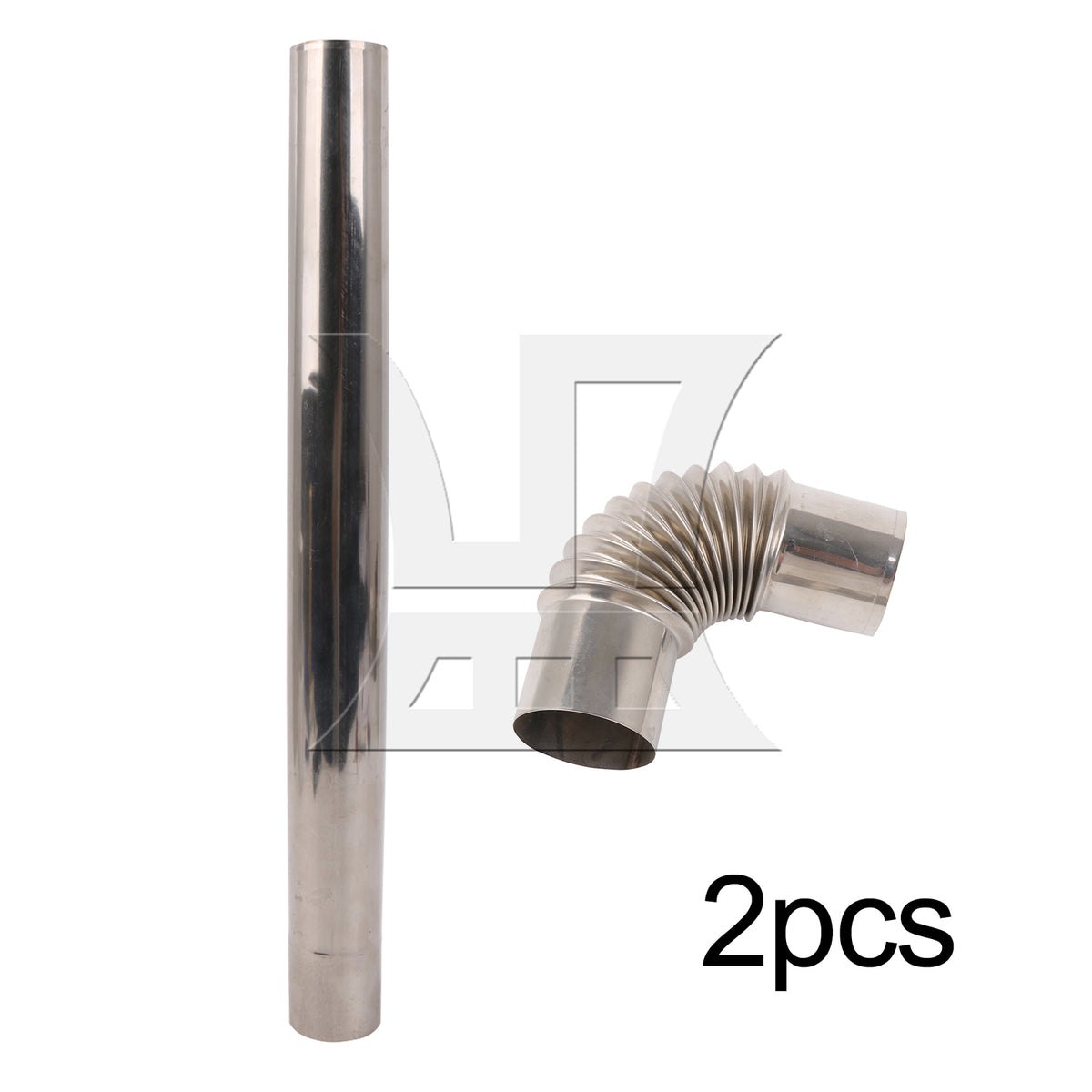 BQLZR 1 Set Of 2 Pieces Exhaust Straight Pipe 1.97 Inches, High Quality Material, For Dryer, With Exhaust Tube Elbow 90 Degrees