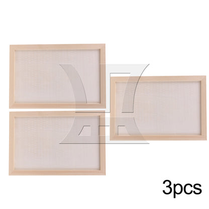 BQLZR 1 Set Of 3 Pieces Wooden Photo Frames, High Quality, For Desktop Display 7.87/9.84/11.81 Inches