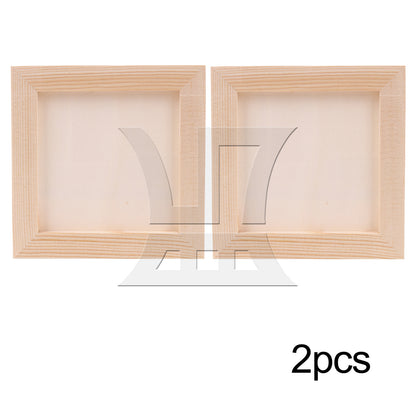 BQLZR 1 Set Of 2 Pieces Wooden Picture Frames, Made Of Solid Wood, Ready For Gift Use 4.72x4.72 Inches
