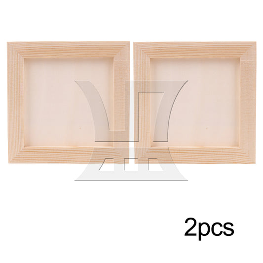 BQLZR 1 Set Of 2 Pieces Wooden Picture Frames, Made Of Solid Wood, Ready For Gift Use 4.72x4.72 Inches