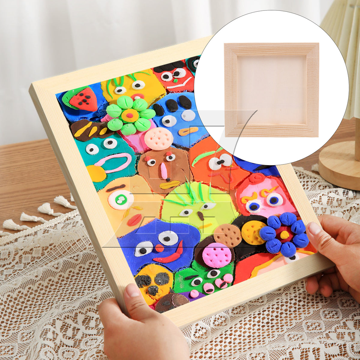 BQLZR 1 Set Of 2 Pieces Wooden Picture Frames, Made Of Solid Wood, Ready For Gift Use 4.72x4.72 Inches