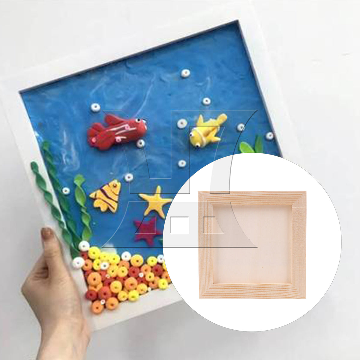 BQLZR 1 Set Of 2 Pieces Wooden Picture Frames, Made Of Solid Wood, Ready For Gift Use 4.72x4.72 Inches