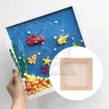 BQLZR 1 Set Of 2 Pieces Wooden Picture Frames, Made Of Solid Wood, Ready For Gift Use 4.72x4.72 Inches