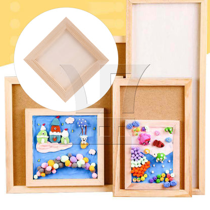 BQLZR 1 Set Of 2 Pieces Wooden Picture Frames, Made Of Solid Wood, Ready For Gift Use 4.72x4.72 Inches