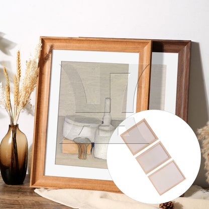 BQLZR 1 Set Of 3 Pieces Wooden Photo Frames, High Quality, For Desktop Display 7.87/9.84/11.81 Inches